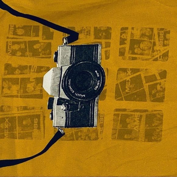 🐱MGXX LS Mustard Yellow Tee Camera Screen 7-8Y {z} - Picture 2 of 4